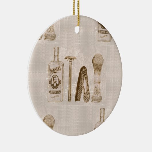 mannen scheerbeurt keramisch ornament (Rechts)