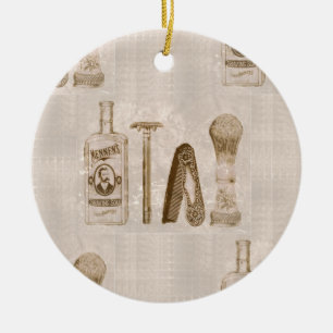 mannen scheerbeurt keramisch ornament