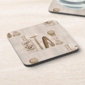 mannen scheerbeurt onderzetter (Linkerzijde)