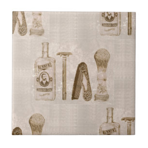 mannen scheerbeurt tegeltje