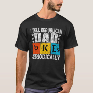 Mannen  scheikundige ik vertel republikeinse pa Jo T-shirt