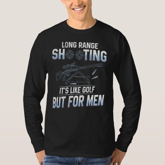 Mannen schietpartij op lange afstand, zoals Golf m T-shirt (Voorkant)