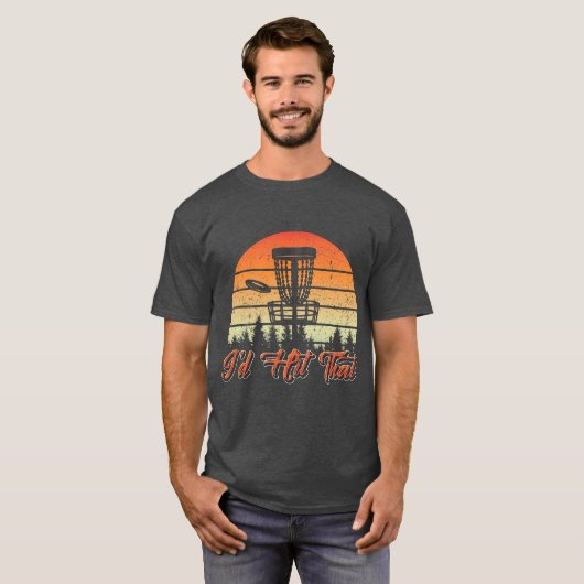 Mannen schijf Golf ik zou die grappige retro make T-shirt (Voorkant volledig)