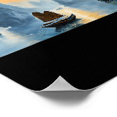 Mannen Schilderachtig Vietnamese landschap Ha Long Poster (Hoek)