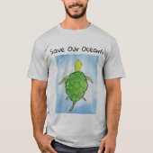 mannen schildpad t-shirt (Voorkant)