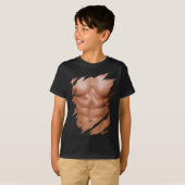 Mannen schildpadspieren met de torn borst Zes pak  T-shirt (Voorkant volledig)