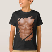 Mannen schildpadspieren met de torn borst Zes pak T-shirt (Voorkant)