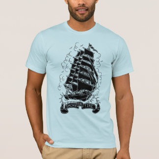 mannen schip t-shirt