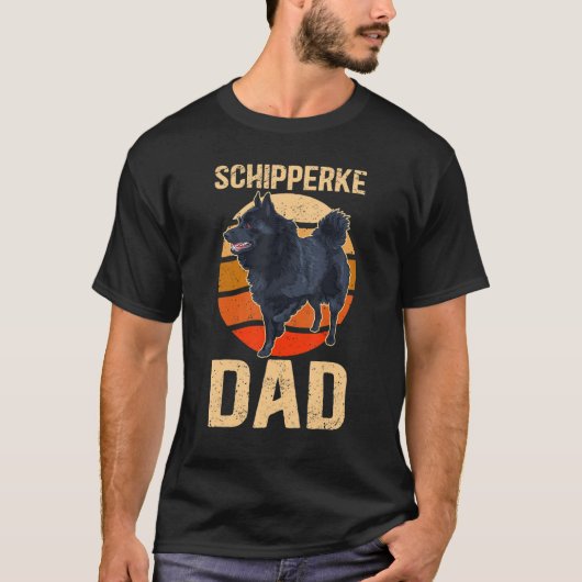 Mannen Schipperke Dad Schipperkes Dog Owner Schipp T-shirt (Voorkant)