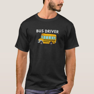 Mannen schoolbussen naar school t-shirt