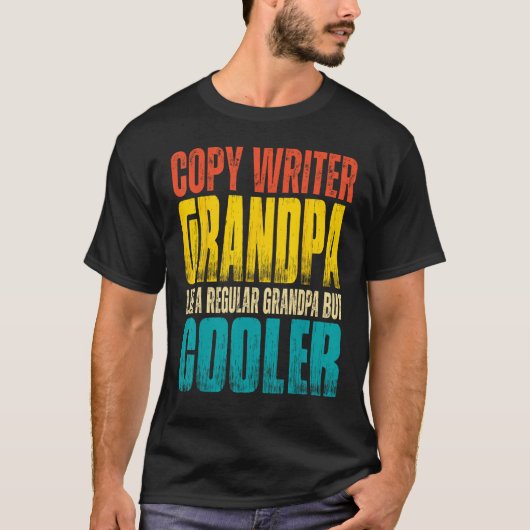Mannen schrijfster opa als een gewone opa maar c t-shirt (Voorkant)