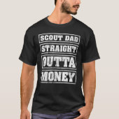 Mannen Schuif pap recht buiten geld. T-shirt (Voorkant)