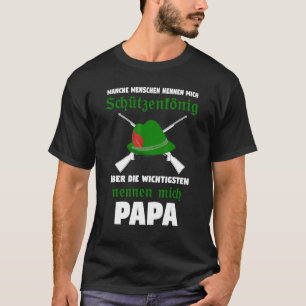 Mannen Schützenkönig Papa Schietpartij Sport Sagi T-shirt