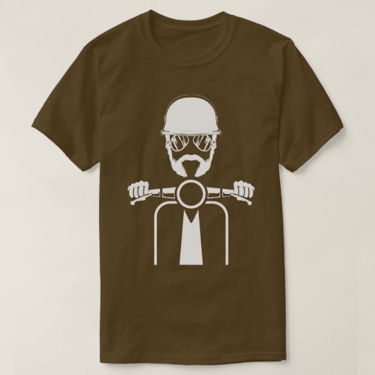 Mannen scooter Bike-motorfiets T-shirt (Design voorkant)