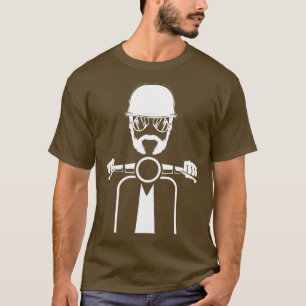 Mannen scooter Bike-motorfiets T-shirt
