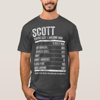 Mannen Scott Nutrition Gepersonaliseerde naam Funn T-shirt