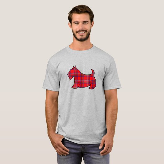Mannen Scottish Terrier T-Shirt Shirt Gift (Voorkant volledig)