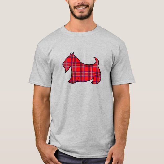 Mannen Scottish Terrier T-Shirt Shirt Gift (Voorkant)