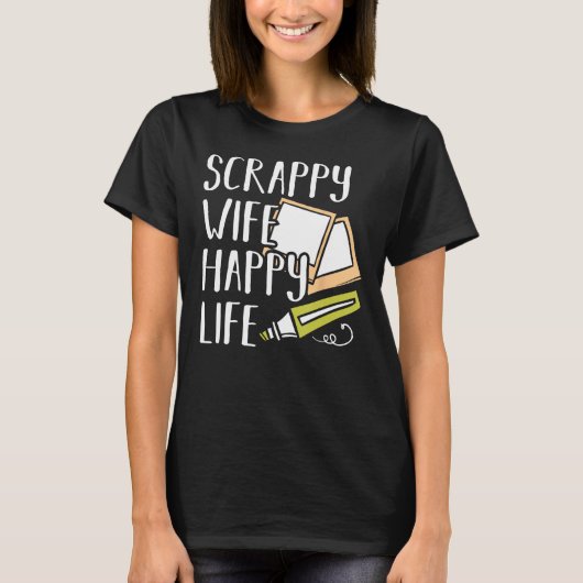 Mannen Scrapbooking Scrapbooker Scrappy Vrouw Happ T-shirt (Voorkant)