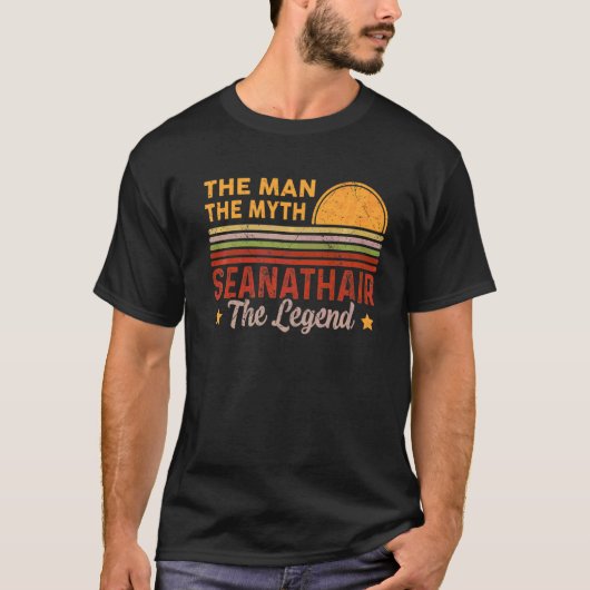 Mannen seanathair Het Man Myth Legend Retro Grandp T-shirt (Voorkant)