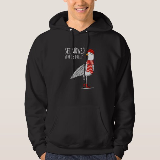 Mannen Sei Möwe Scheiß Drauf Seagull North Zee Zee Hoodie (Voorkant)