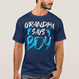 Mannen sekse onthullen opa Says Boy Future T-shirt