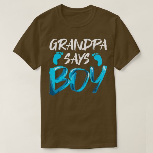 Mannen sekse onthullen opa zegt Boy Future Grandfa T-shirt (Design voorkant)