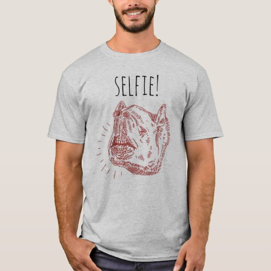 Mannen Selfie T-Shirt: glimlachen van Tapir T-shirt (Voorkant)
