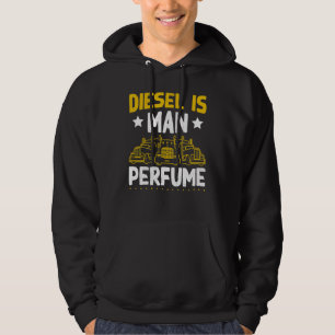 Mannen Semi Truck Driver Diesel is Man Perfume Tru Hoodie
