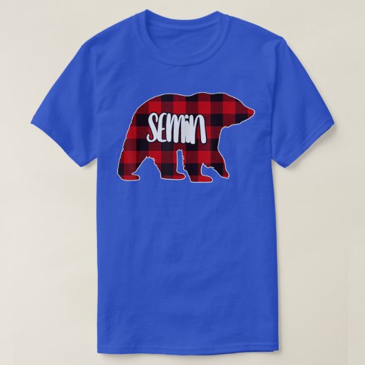 Mannen Semin Beer Aangepaste Rode Buffalo met kers T-shirt (Design voorkant)