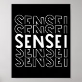 Mannen Sensei Martial Arts Karate Judo Training Co Poster (Voorkant)