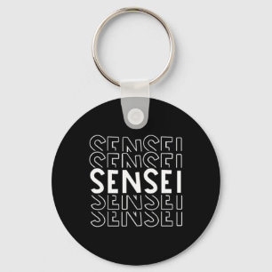 Mannen Sensei Martial Arts Karate Judo Training Co Sleutelhanger