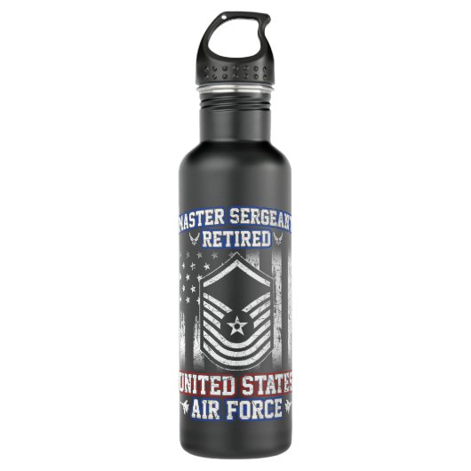 Mannen sergeant in ruste United State Air Forc Waterfles (Voorkant)