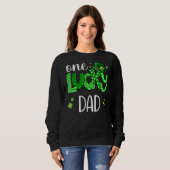 Mannen Shamrock One Lucky Dad Funny St Patrick's D Trui (Voorkant volledig)