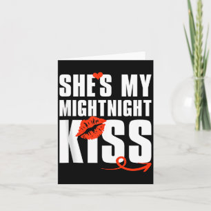 Mannen She's My Midnight Kiss Gelukkig Nieuwjaar M Kaart
