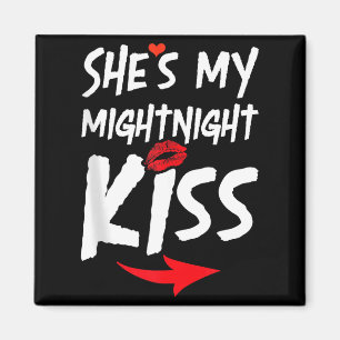 Mannen She's My Midnight Kiss Gelukkig Nieuwjaar M Magneet