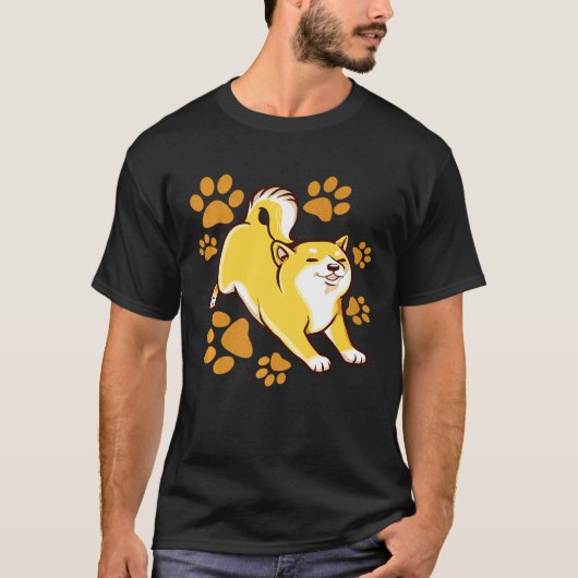 Mannen Shiba Inu Dog for Pet Owner T-shirt (Voorkant)