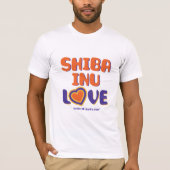Mannen Shiba Inu Love T-shirt (Voorkant)