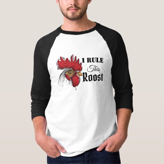 Mannen Shirt 3/4 Sleeve Baseball Top-I-regel (Voorkant)