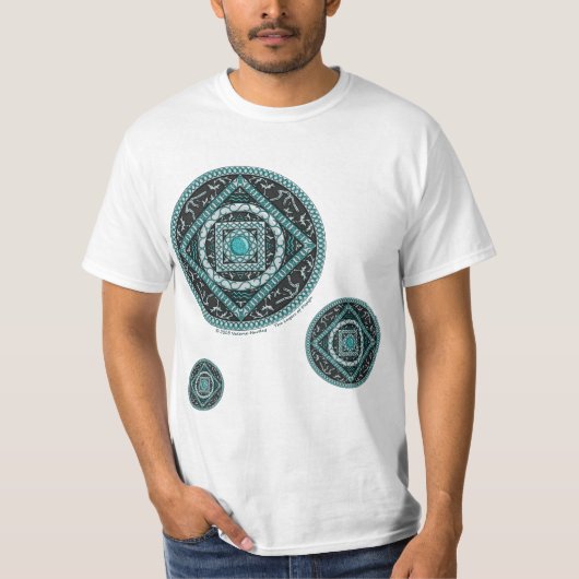 Mannen Shirt Aquarius Mandala (Voorkant)