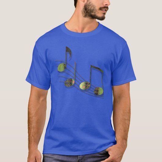 Mannen Shirt Dubstep Notes (Voorkant)