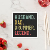 Mannen Shirt Echtgenoot Pap Drummer Legend Servet (Insitu)