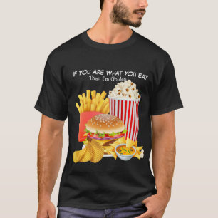 Mannen Shirt Fast Foodie Dan ben ik Golden