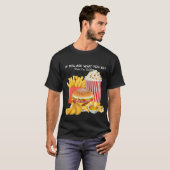 Mannen Shirt Fast Foodie Dan ben ik Golden (Voorkant volledig)
