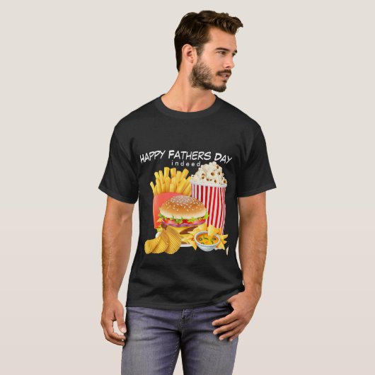 Mannen Shirt Fast Foodie Happy Vaderdag (Voorkant volledig)