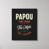 Mannen Shirt Gift: Het Man De Mina De Legende Canvas Afdruk (Voorkant)