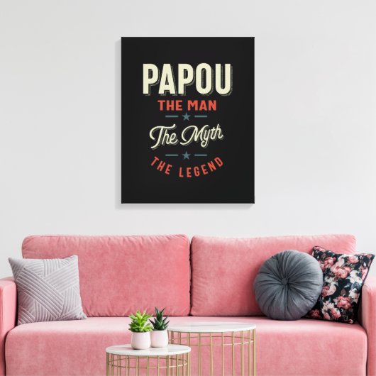 Mannen Shirt Gift: Het Man De Mina De Legende Canvas Afdruk (Insitu (Woonkamer))