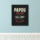 Mannen Shirt Gift: Het Man De Mina De Legende Canvas Afdruk (Insitu (Houten vloer))