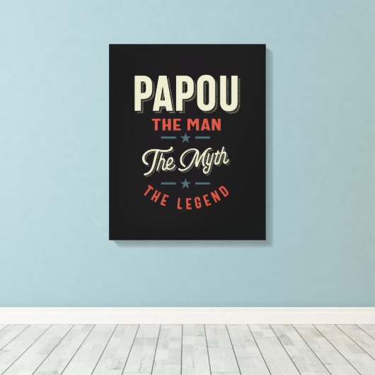 Mannen Shirt Gift: Het Man De Mina De Legende Canvas Afdruk (Insitu (Houten vloer))