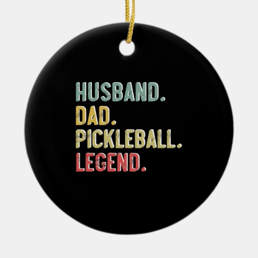 Mannen  Shirt Kopper Pap Pickleball Legend Keramisch Ornament (Voorkant)